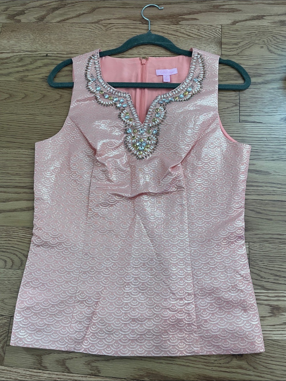Lilly Pulitzer Peach Embellished Sleeveless Camisole